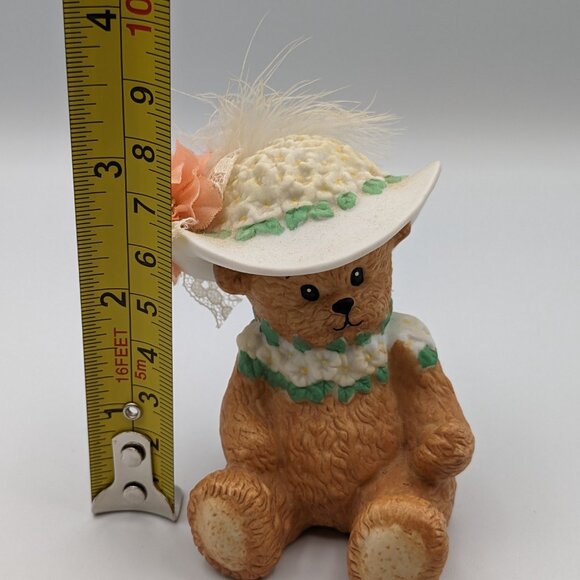 Chapeau Noelle by Lucy Rigg Apple Blossom Jeanne Bear Figurine 1995 - Picture 10 of 10